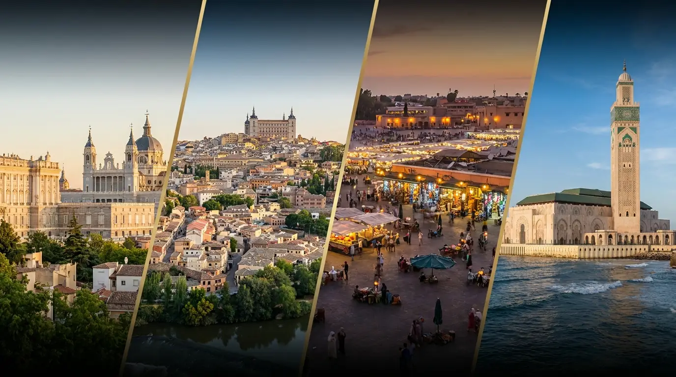 Spain and Morocco: Iconic City Views